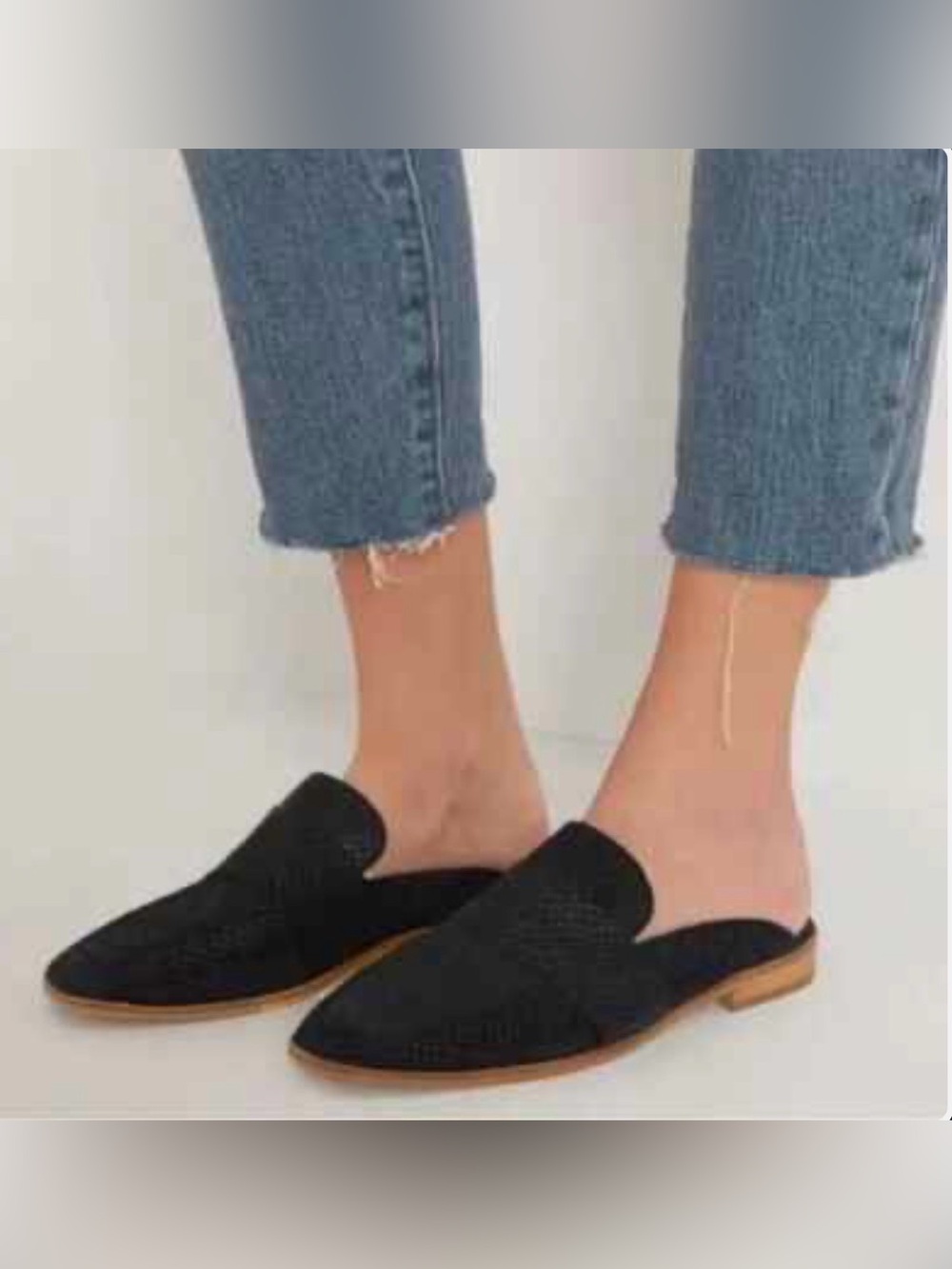 Free People At Ease Black Leather Slip-On Mules with Bag Made in Spain 36